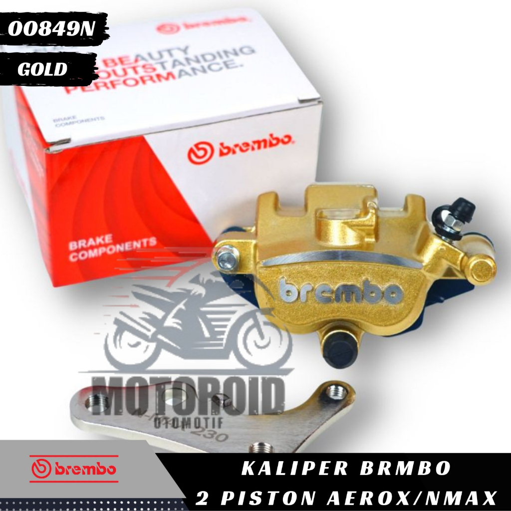 Kaliper Samurai Kanan Piston Breket Cnc  Ymh Nmax Aerox 155 2P Caliper BRB Colour