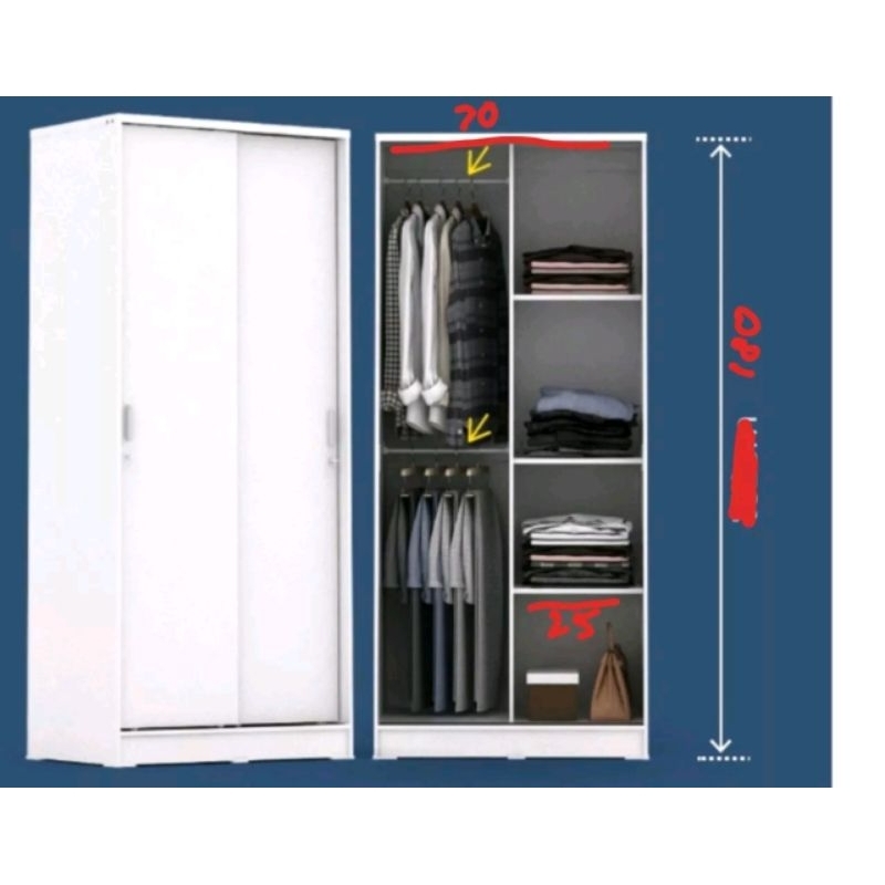 [CUSTOM] Lemari Sliding 2pintu