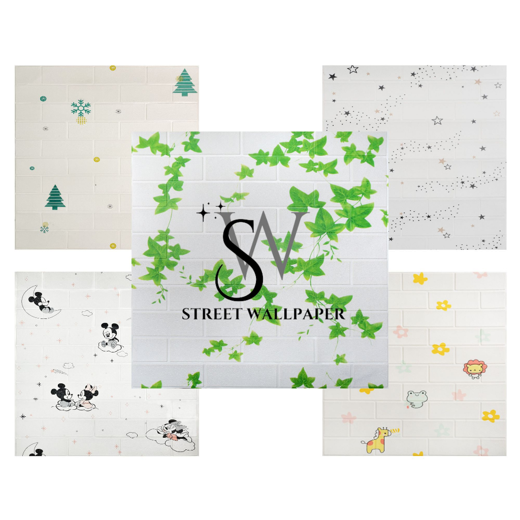 (COD) Wallpaper Karakter / Wallpaper Wallfoam Termurah / Wallpaper Dinding 3D Stiker / Wallfoam 3D S