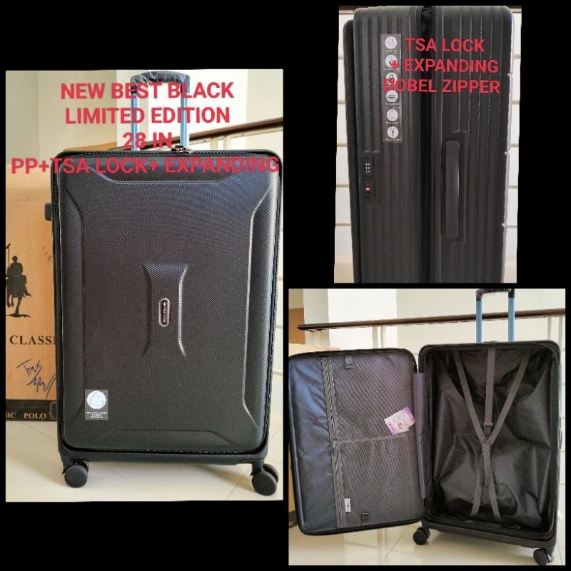 KOPER FIBER 20 Inch - 28 Inch JUMBO POLO CLASSIC ORIGINAL PP ANTI PECAH TSA LOCK KUNCI TANAM EXPANDING BISA DIBESARKAN TERLARIS TERMURAH