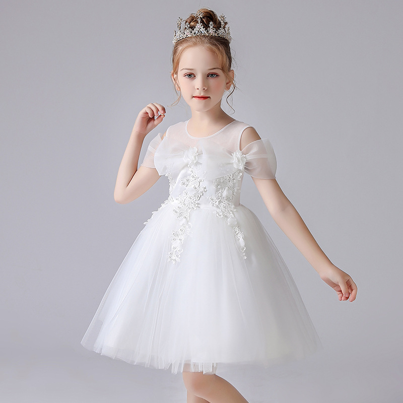 Dress Pesta Anak Perempuan 3 - 12 Tahun Pendek Sabrina Princess Dress Tutu Import Korea Gaun Ulang Tahun Anak Tanggung Premium