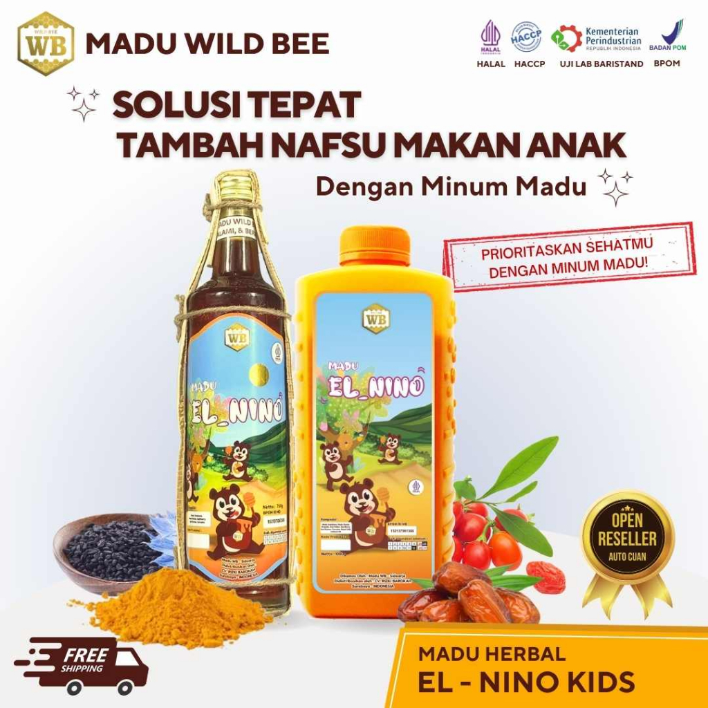 

[PROMO] Madu Herbal Multivitamin Kids 1000 gr - Garansi 100 % Madu Asli