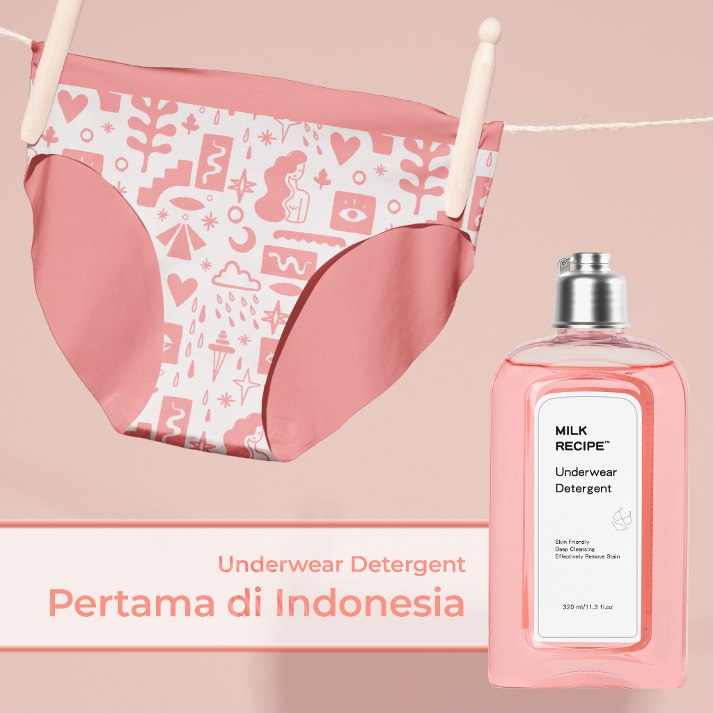 Milk Recipe Bundle Underwear Detergent 4Pcs - Paket Lebih Hemat Detergent Pembersih Celana Dalam