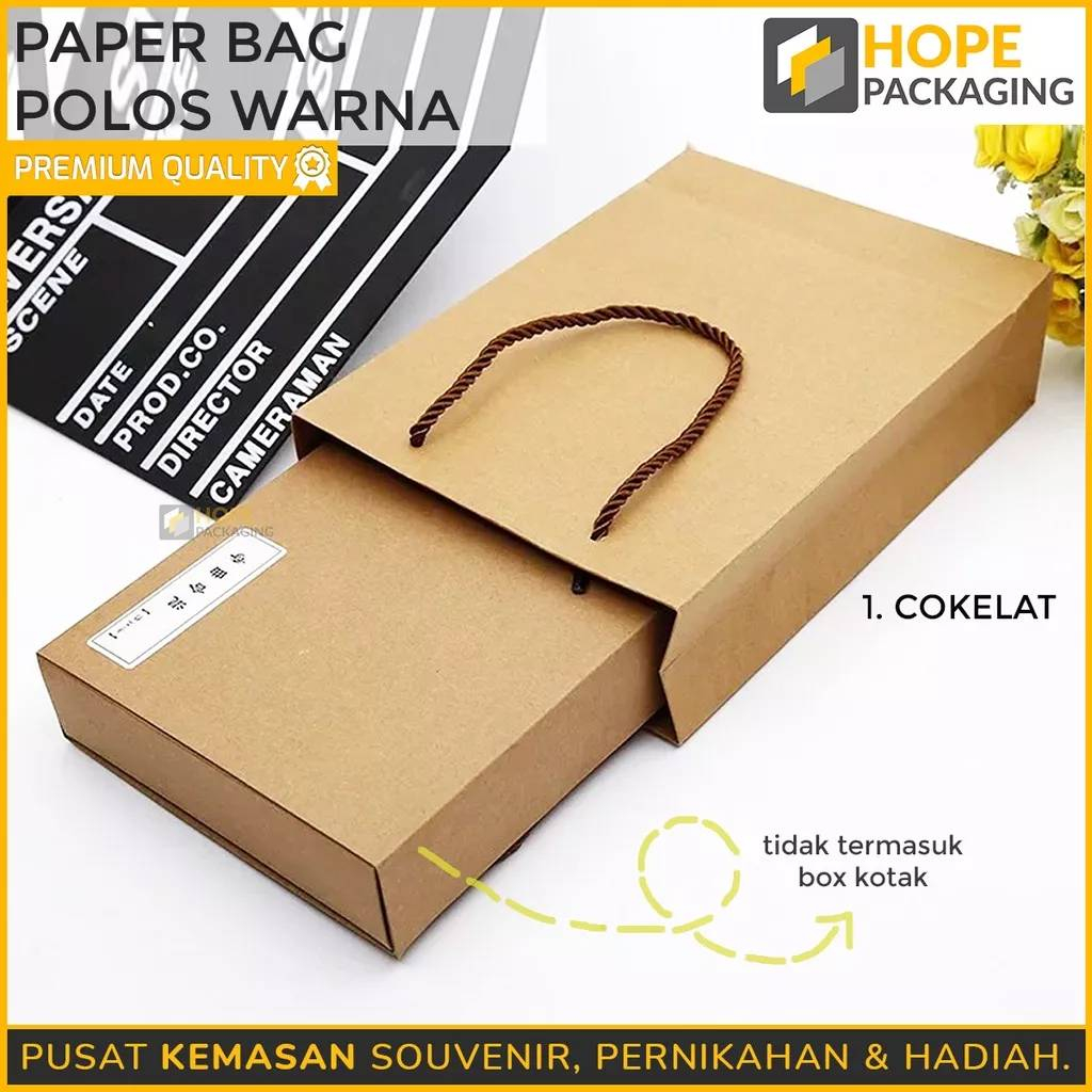 

Paper Bag Polos Warna / Paper Bag Premium / Paper Bag Hadiah / Kado