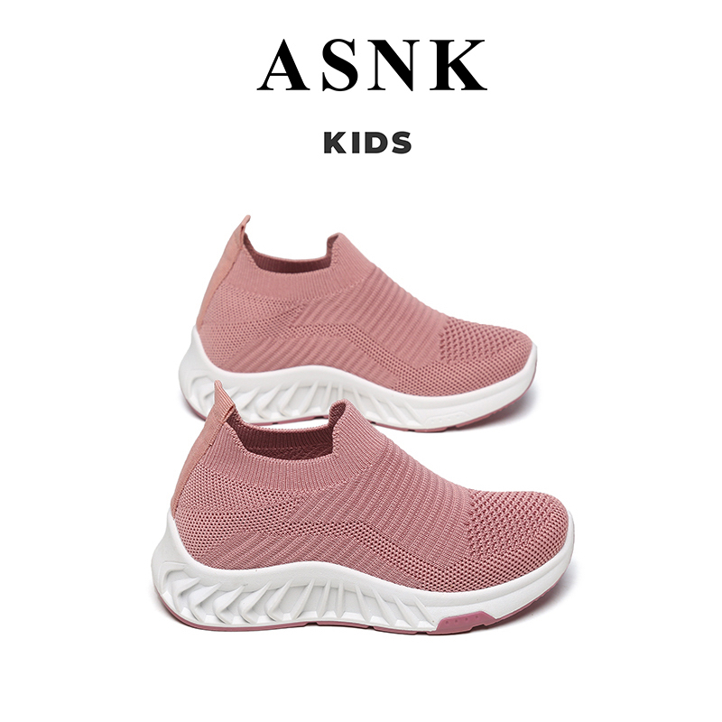 [GROSIR][COD] SEVEN_DAY SEPATU RAJUT SNEAKERS ANAK-ANAK UNTUK USIA 2-9 TAHUN / BOY &amp; GIRL PINK WM2315