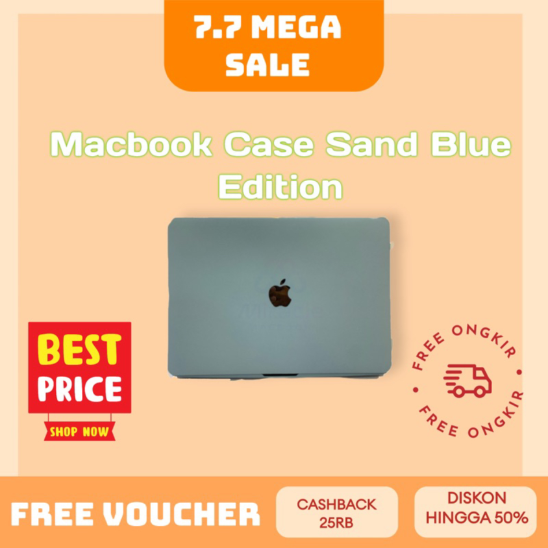 Case for MacBook SAND BLUE PREMIUM QUALITY  Air Pro Retina M1 Max Pro 12 13 14 15 16 Inch 2011 2012 2013 2014 2015 2016 2017 2018 2019 2020 2021