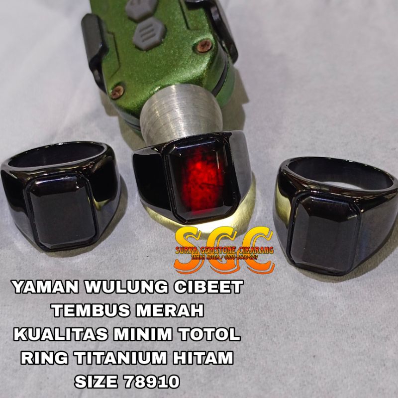 Yaman Wulung Cibeet Ring Kotak Titanium