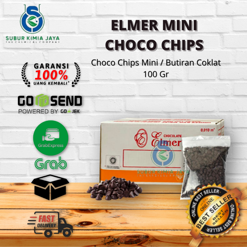 

Elmer Mini Choco Chips 100 Gr / Butiran Coklat / Chocochips All Varian