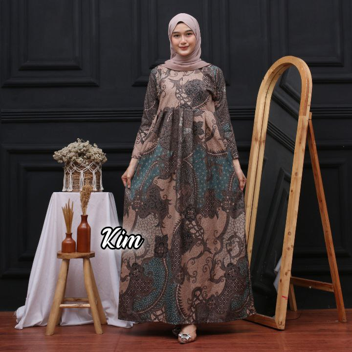BATIK KALONGAN | GAMIS BAHAN POLYMICRO BATIK PEKALONGAN ALL SIZE