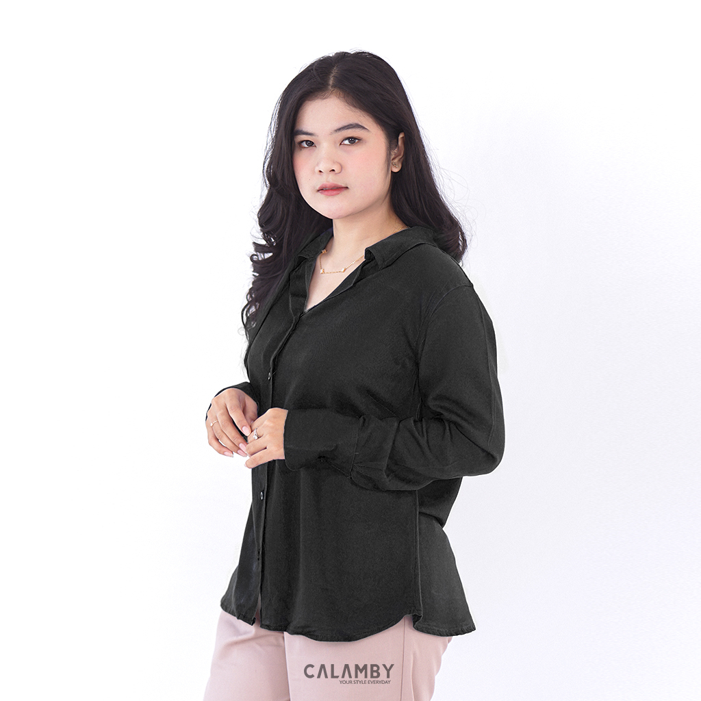 Kemeja Basic Kerah V (Rayon Twill) - CALAMBY