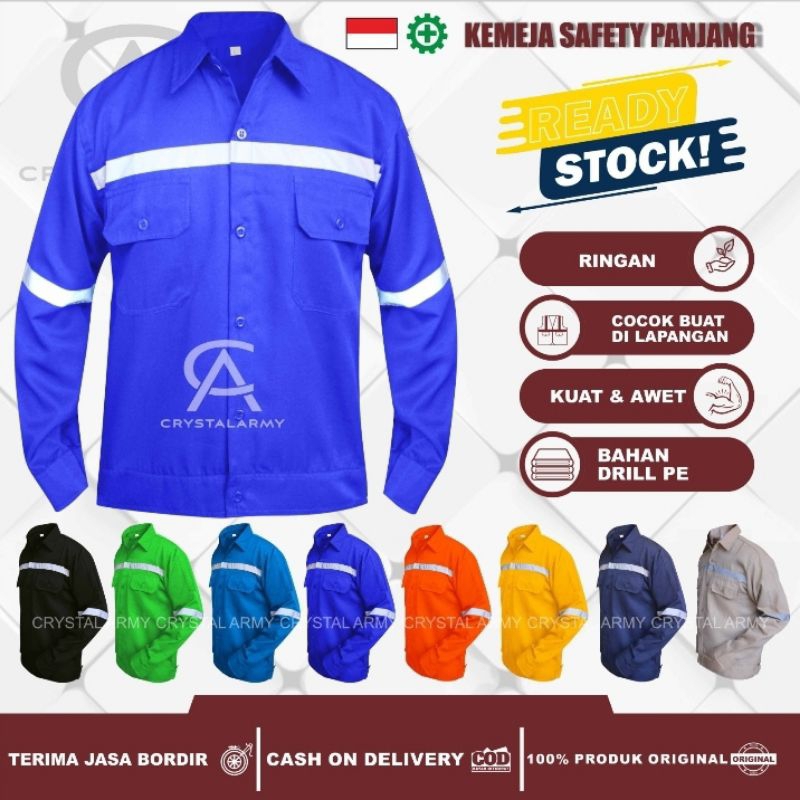 Katelpak Wearpack Safety Atasan Kemeja Kerja Atasan Katelpak Potongan Setelan Dengan Scotlight Panjang