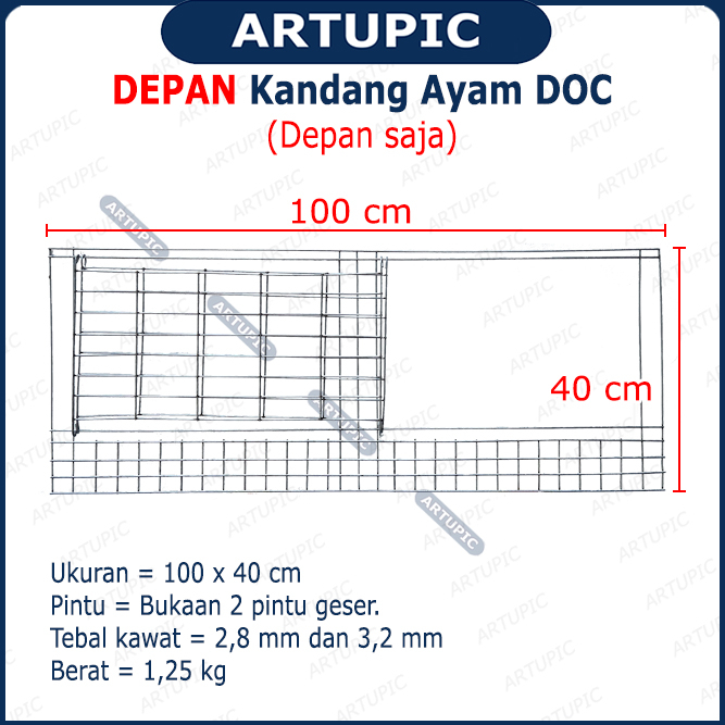 DEPAN SAJA Kandang Ayam DOC Pullet Pulet ARTUPIC Baterai Kandang