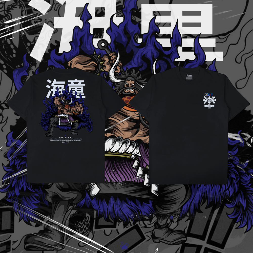 KAOS KAIDO HITAM | Kaos One Piece | Kaos Anime | Baju Distro Pria Wanita - KUUL INDUSTRIES