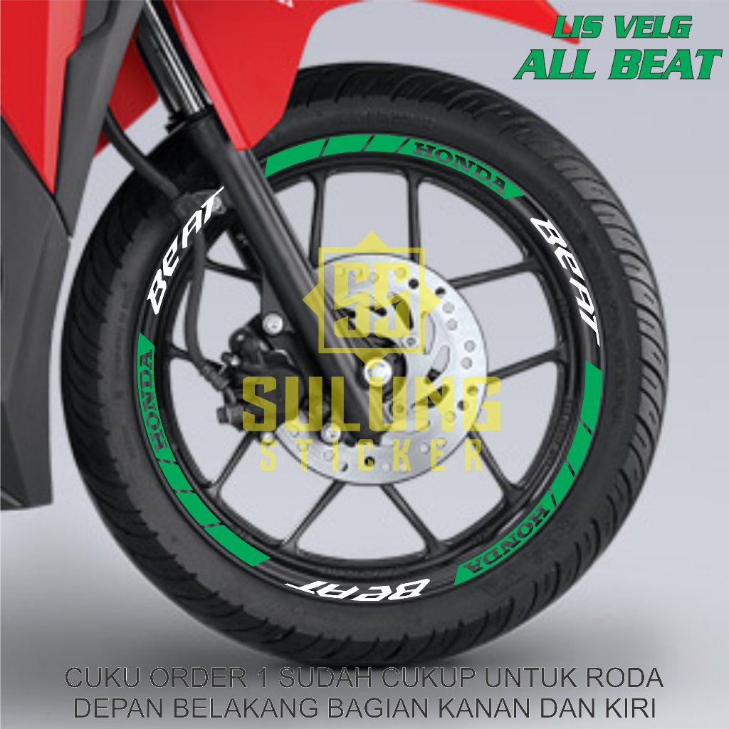 Stiker Velg Motor Honda All Beat Cutting Sticker Terlaris