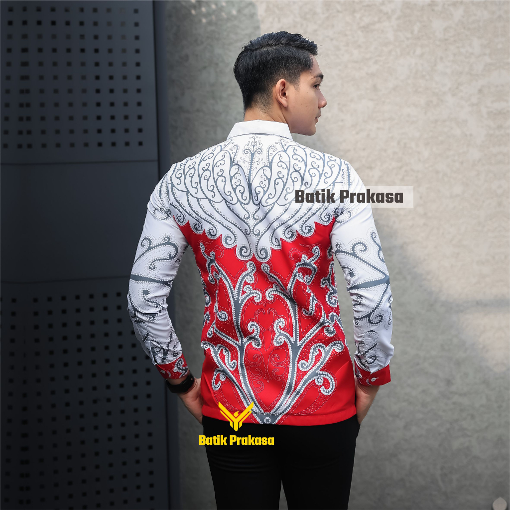 Kemeja Batik Prakasa Motif Eka Wira Slimfit Lengan Panjang Batik Solo