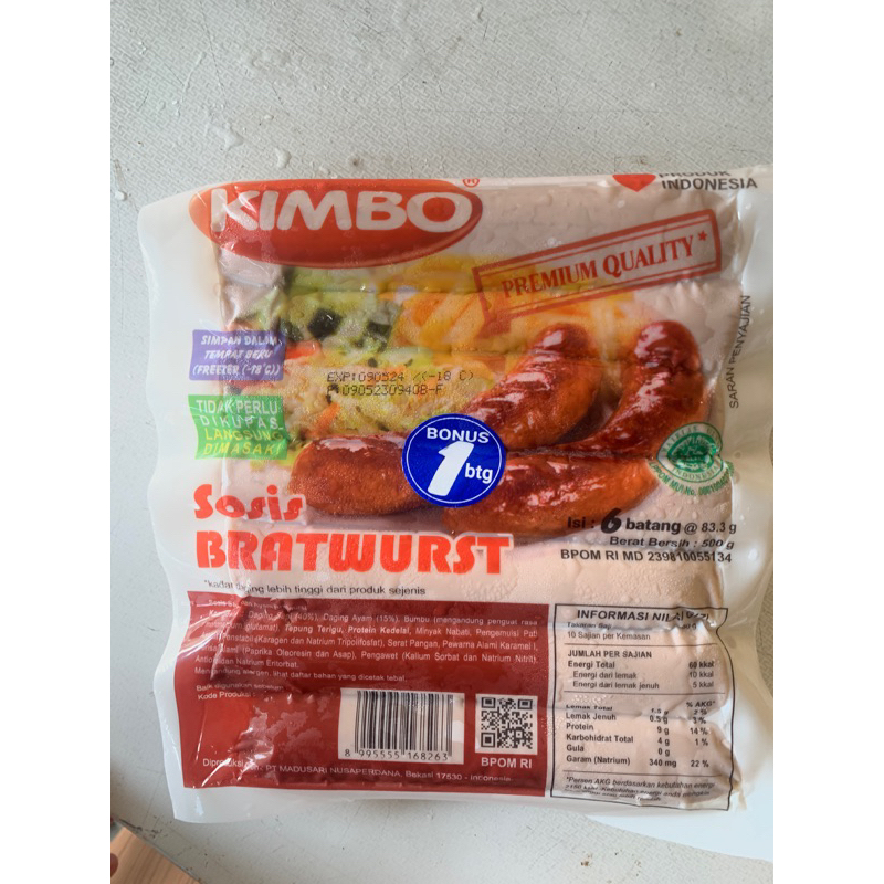 

Kimbo sosis Bratwurst 500g