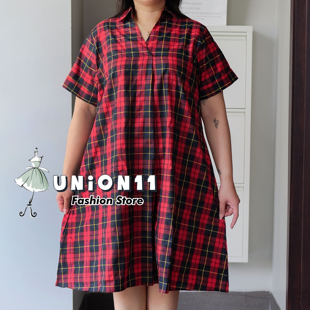 UNION11 - DRESS JUMBO WANITA LD 126 / BAJU JUMBO WANITA / BAJU KERJA WANITA BIGSIZE / DRESS JUMBO WANITA / DRESS JUMBO XXXL WANITA BENKA