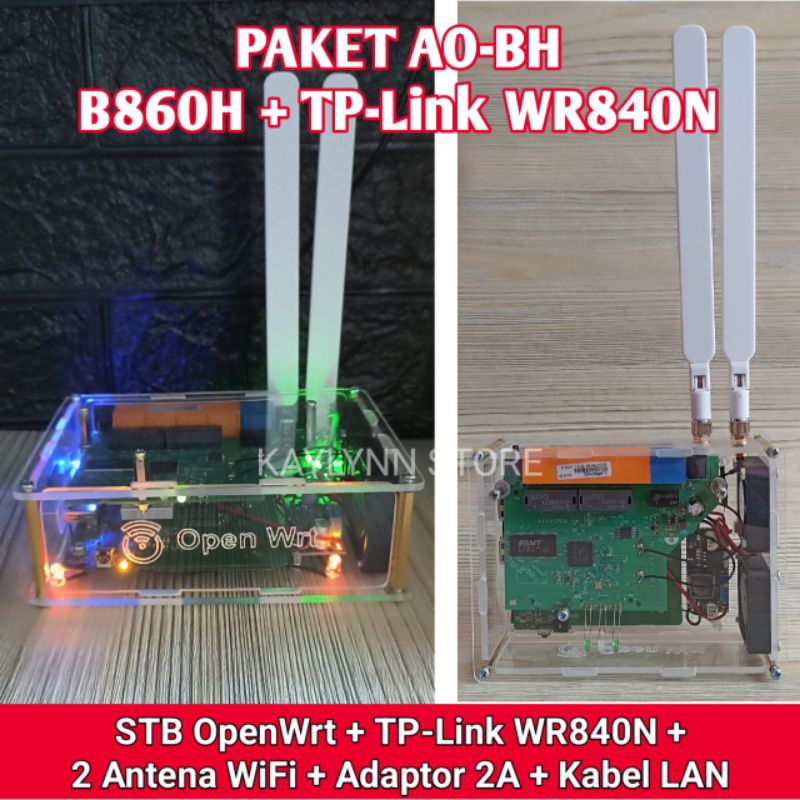 PAKET AO-BH OPENWRT STB B860H + TP-LINK WR840N Router