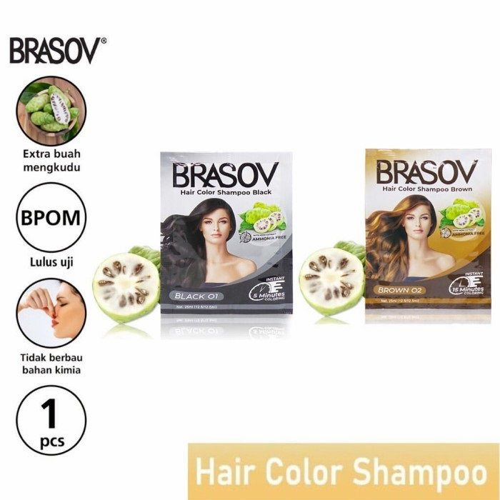 BRASOV Hair Color Shampo 25ml ( SACET )