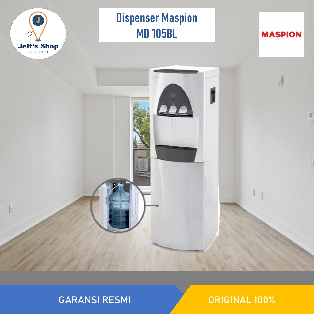 Maspion Dispenser Standing Kompresor Galon Bawah MD-105BL GW