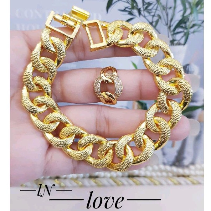 Gelang Cincin Xuping Sisik naga Tebal Gold 729