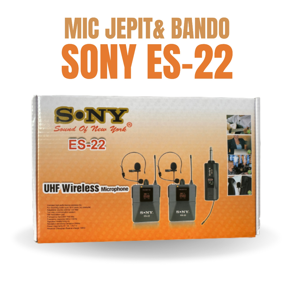 MIC WIRELESS CLIP ON VE SONY EX SN-22 MICROPHONE BANDO MIC JEPIT SONY MURAH