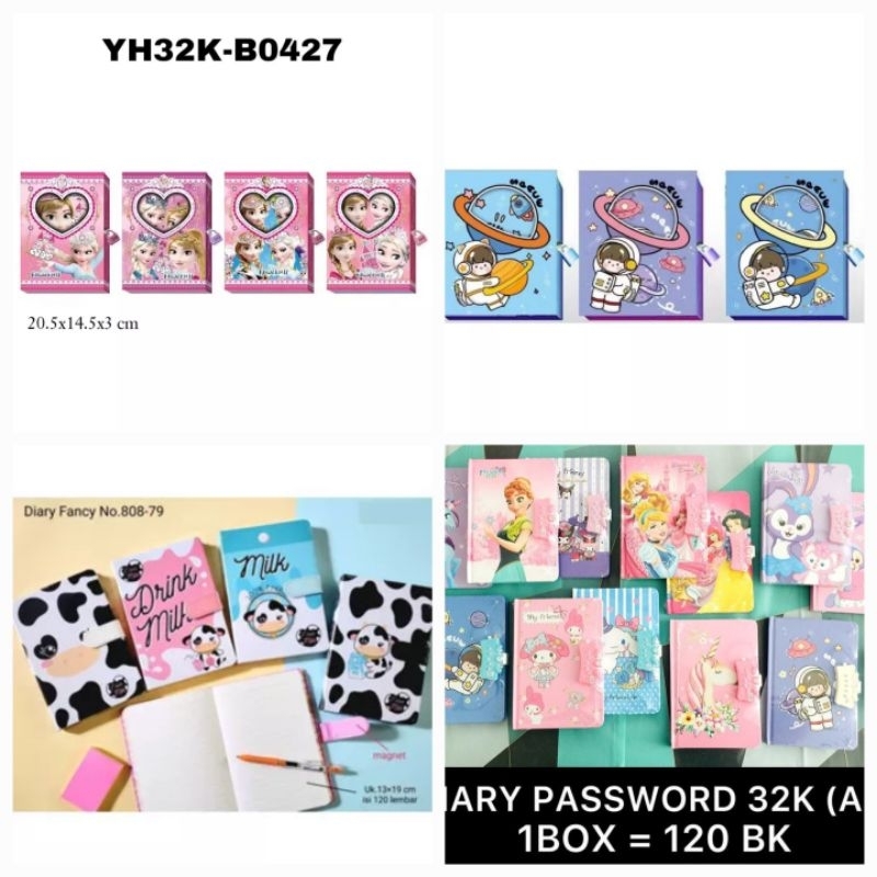 

Buku Diary Anak Kunci Gembok Uk. Besar (20, 3 cm x 14, 2 cm)/magnet/ Password