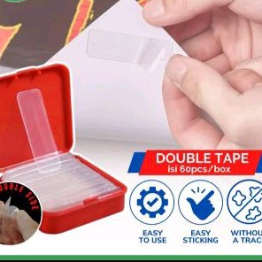 

double tape bening superkuat serbaguna isi 60 pcs