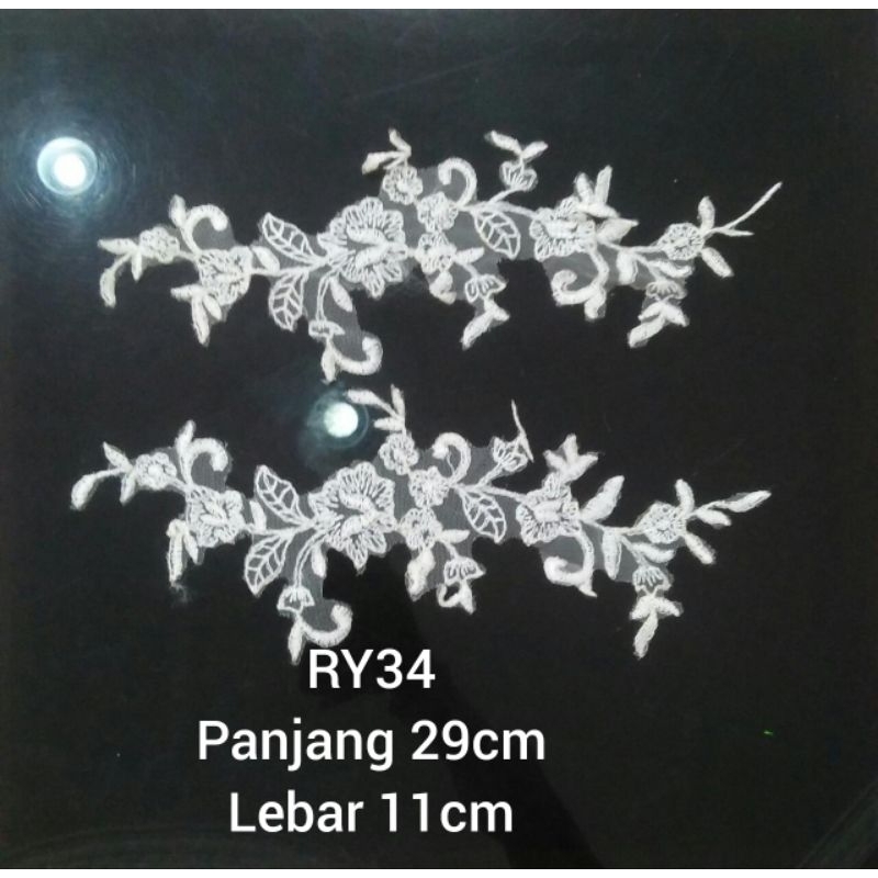 BRUKAT RENDA CORNELLY BORDIR BAHAN DASAR TILE COMPUTERISED EMBROIDERY