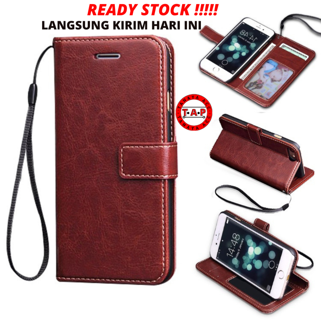 Case Casing Softcase Flip Koper Dompet Leather Case VIVO Y01 Y15A Y15S Y21 Y21S Y33S Y91 Y93 Y95 TANAYAACC