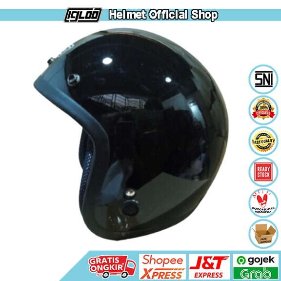 Helm Bogo / Helm Retro / Helm Igloo Retro Solid(Tanpa Kaca)