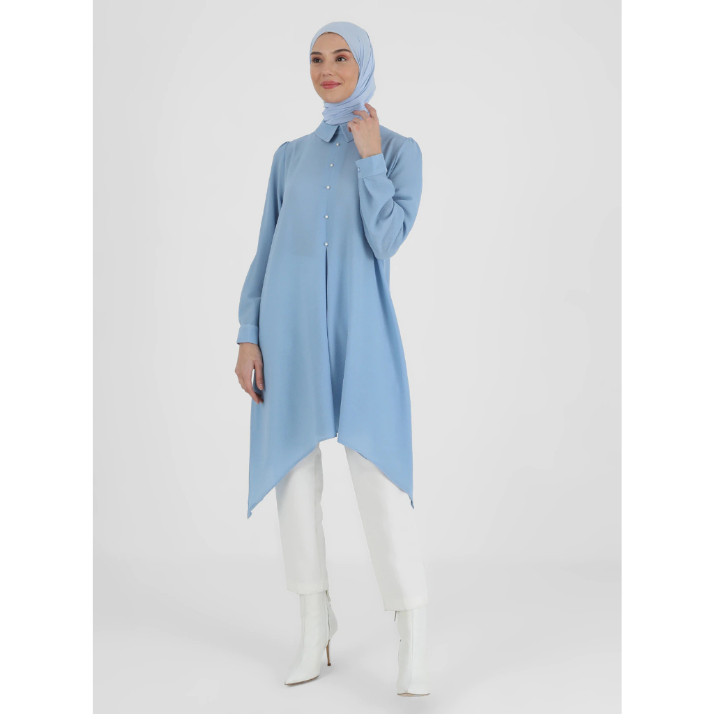 BAJU ATASAN WANITA BLUSE TUNIK LENGAN PANJANG KEKINIAN BAHAN KUALITAS PREMIUM