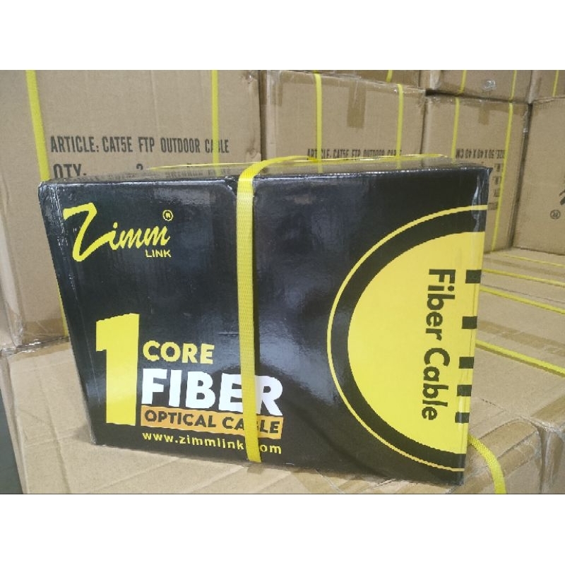 ZIMM Link Kabel FTTH Dropcore Drop core 1 core 3 Seling kawat hasbelan 1000 meter fiber optic 1Core 3Seling  ZIMMLINK