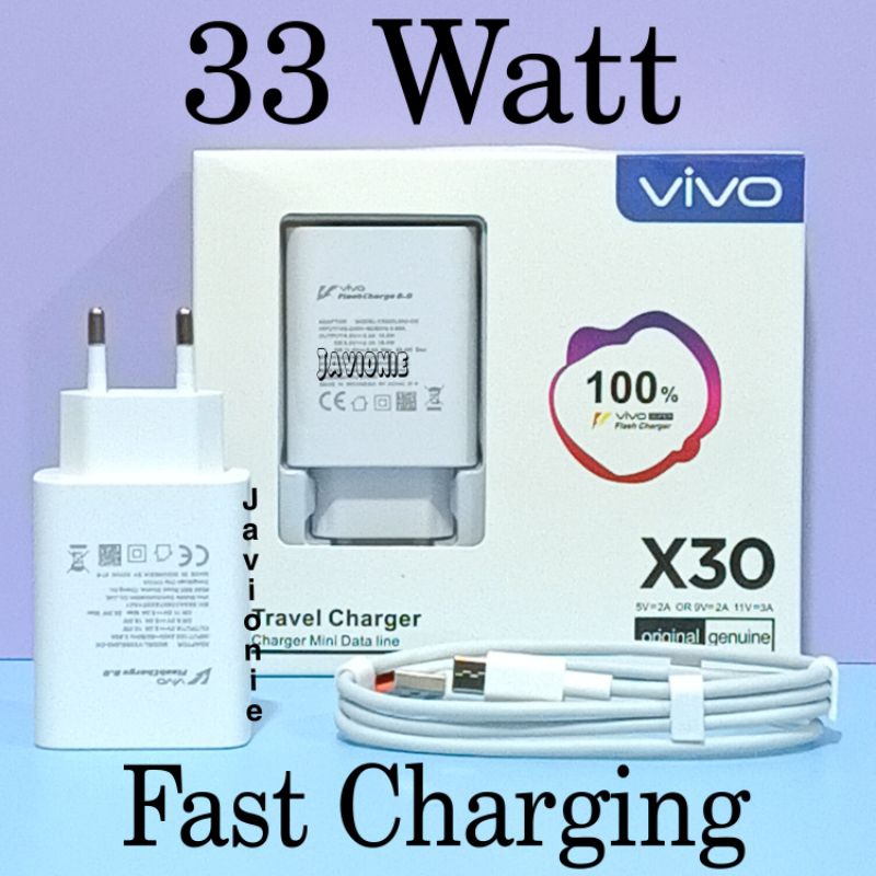 Charger Casan Cas VIVO Y16 Y21 Y21A Y22 18W Original TYPE C Fast Charging Pengisian Cepat