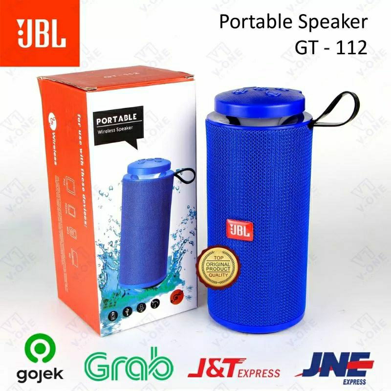 Speaker Bluetooth GT-112+LED Mini Tabung/Speaker aktif Wireless Extra Bass Super Bass