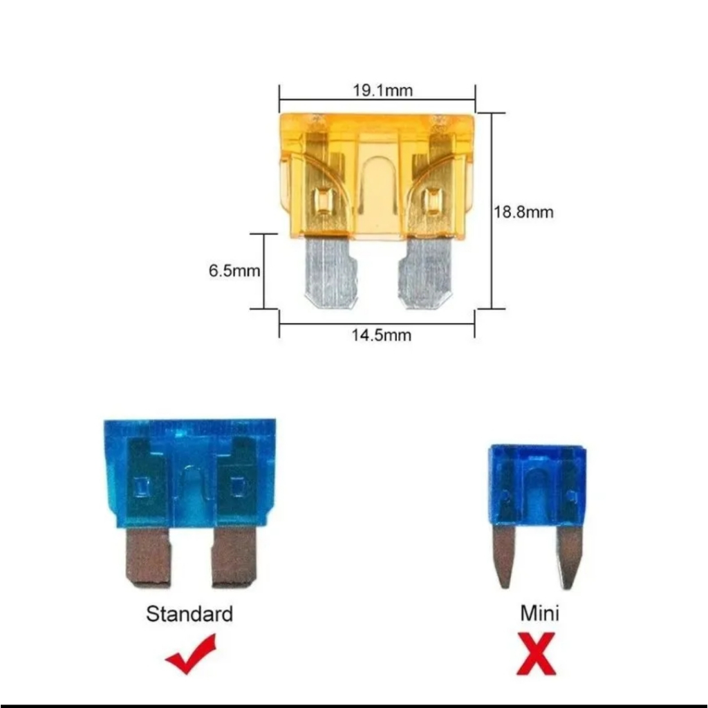 Fuse Holder Kotak Sekering 8 Way + Sekering Standard 8 pcs