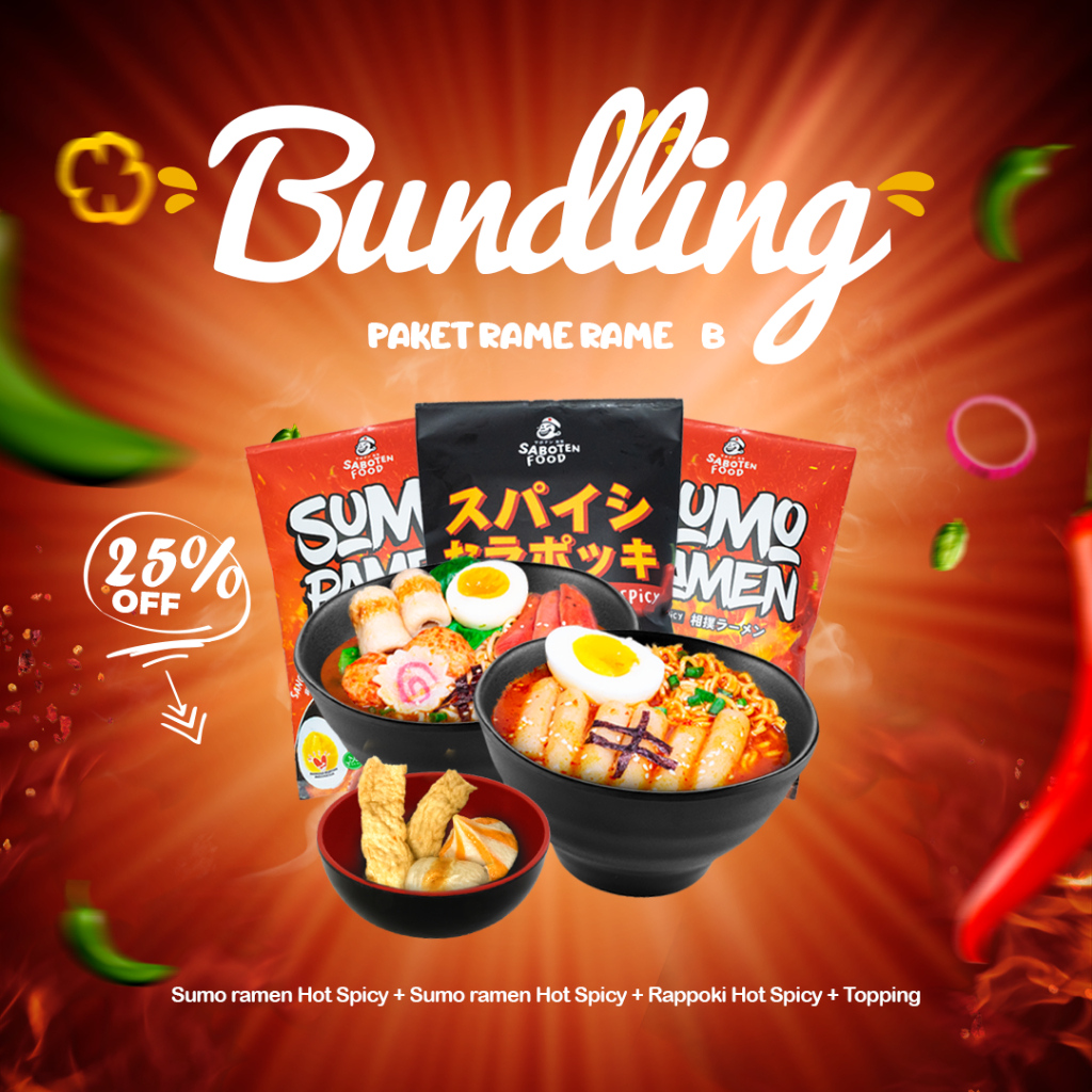 

Sabotenfood - Bundling Paket Rame Rame B + XTRA Topping