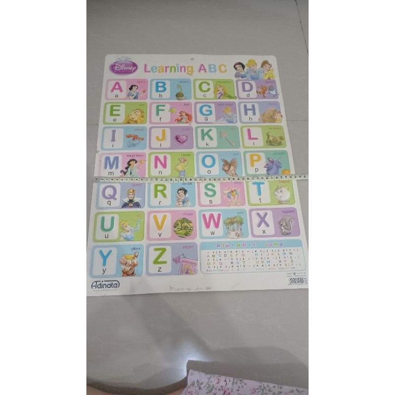 Poster timbul ABCD disney princess / preloved