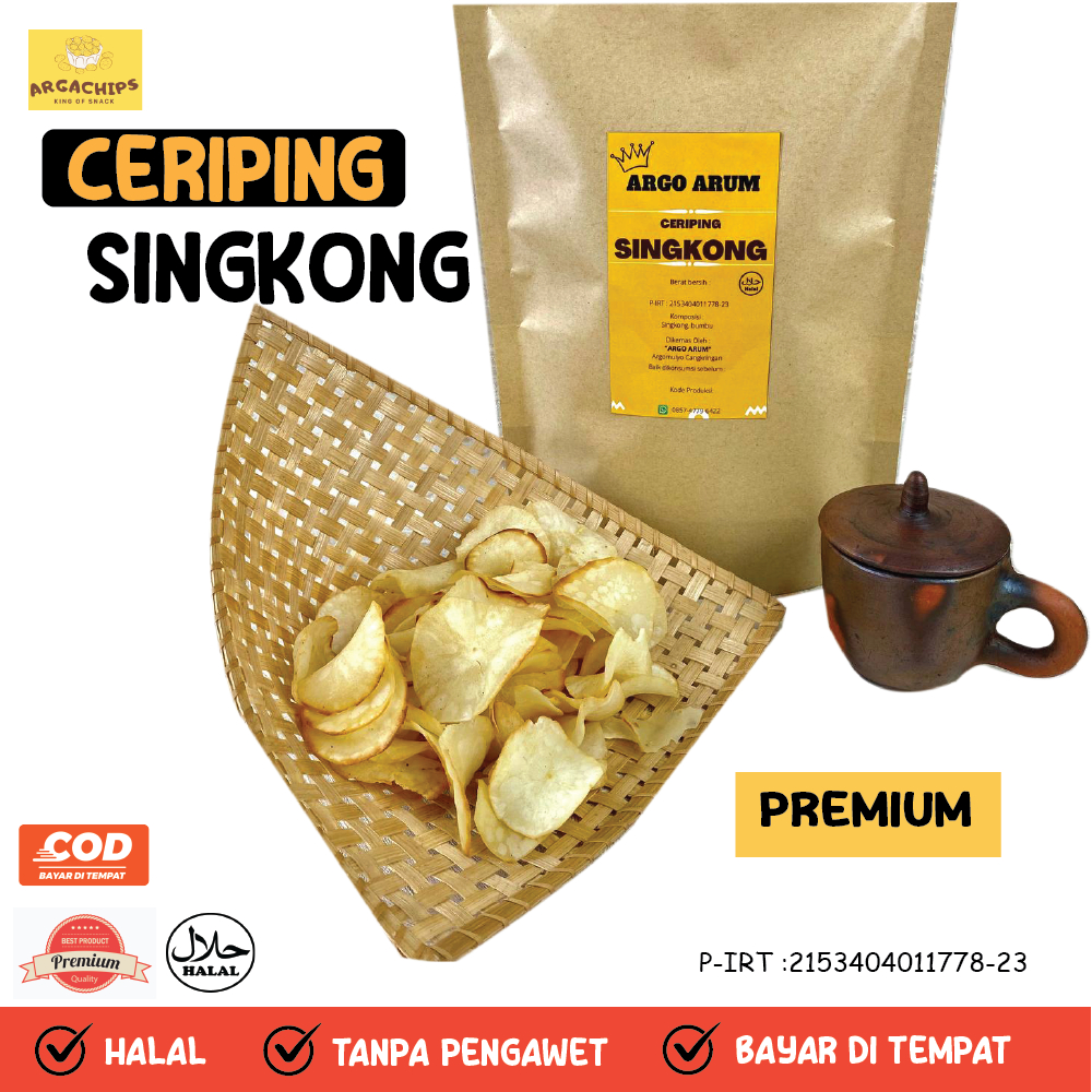 

KERIPIK CERIPING SINGKONG RENYAK KRIUK CRISPY OLEH OLEH KHAS JOGJA