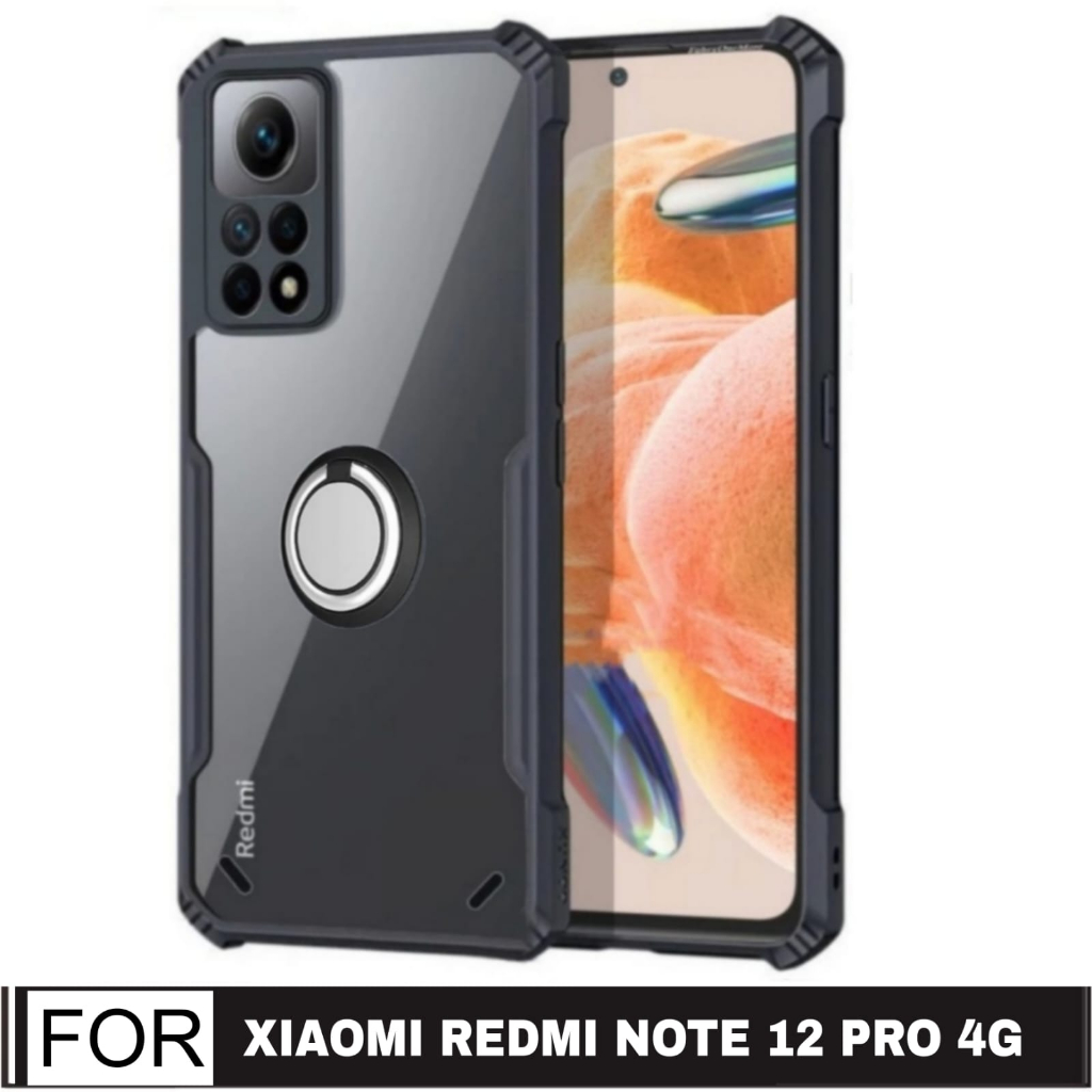 CASE + RING TRANSPARAN FOR XIAOMI REDMI NOTE 12 4G / REDMI NOTE 12 PRO 4G / REDMI NOTE 12 PRO 5G