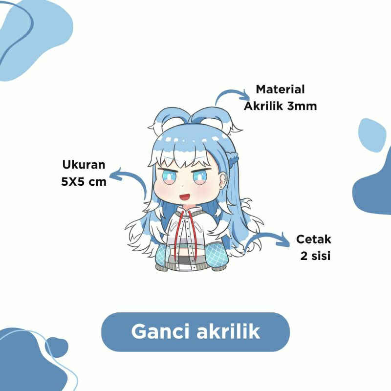 gantungan kunci akrilik Hololive Kobo kanaeru