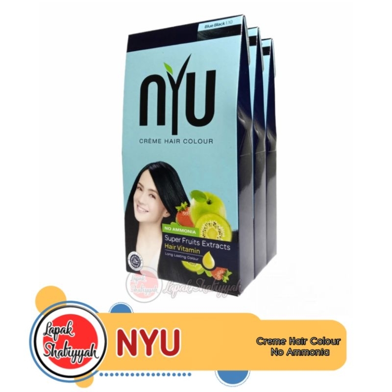 NYU Hair Colour Blue Black BOX / Cat Rambut / Semir Rambut Tanpa Ammonia