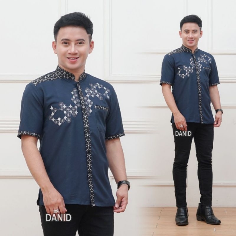 Koko Batik Fashion Muslim Kombinasi C07 Al Haramain Hijau M/L/XL Dewasa