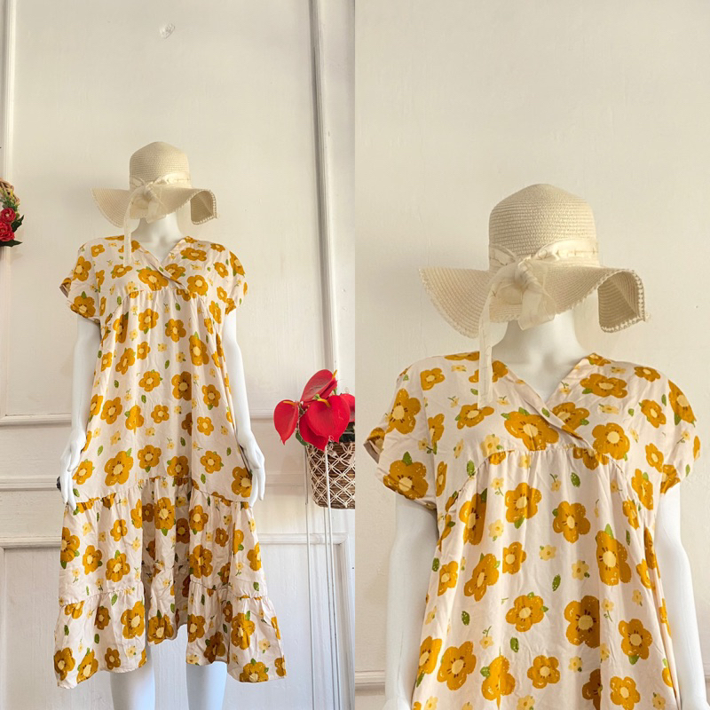 Marlynashop Cathy Dress / Daster rayon busui LD 120