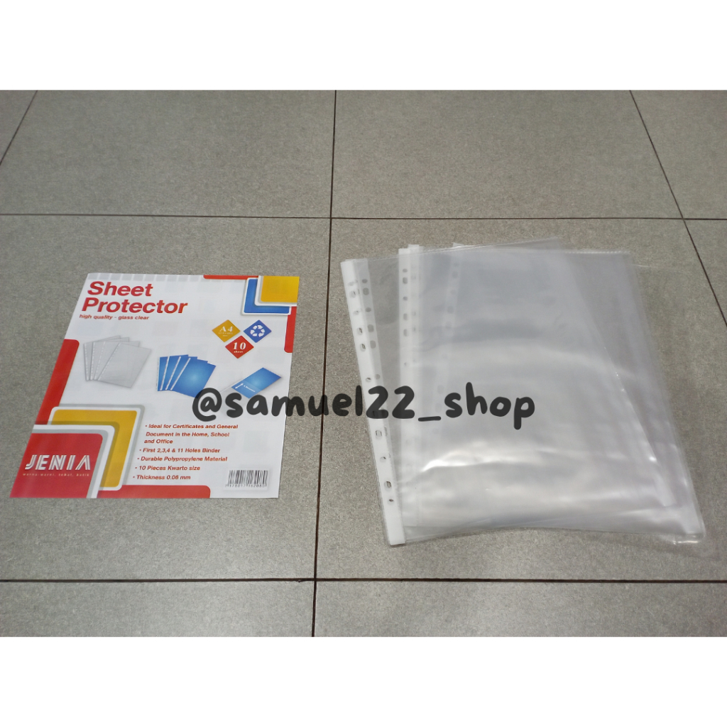 

Sheet Protector / PP Pockets JENIA A4 Isi 10 Lembar