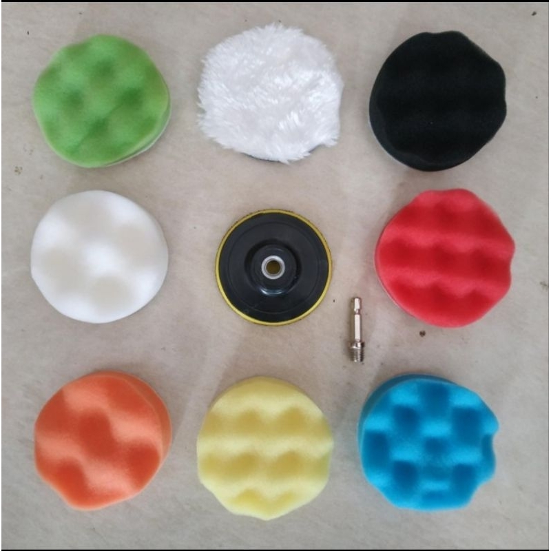 Busa poles 3 inch 10 pcs sponge spon wol poles mobil motor pad baut