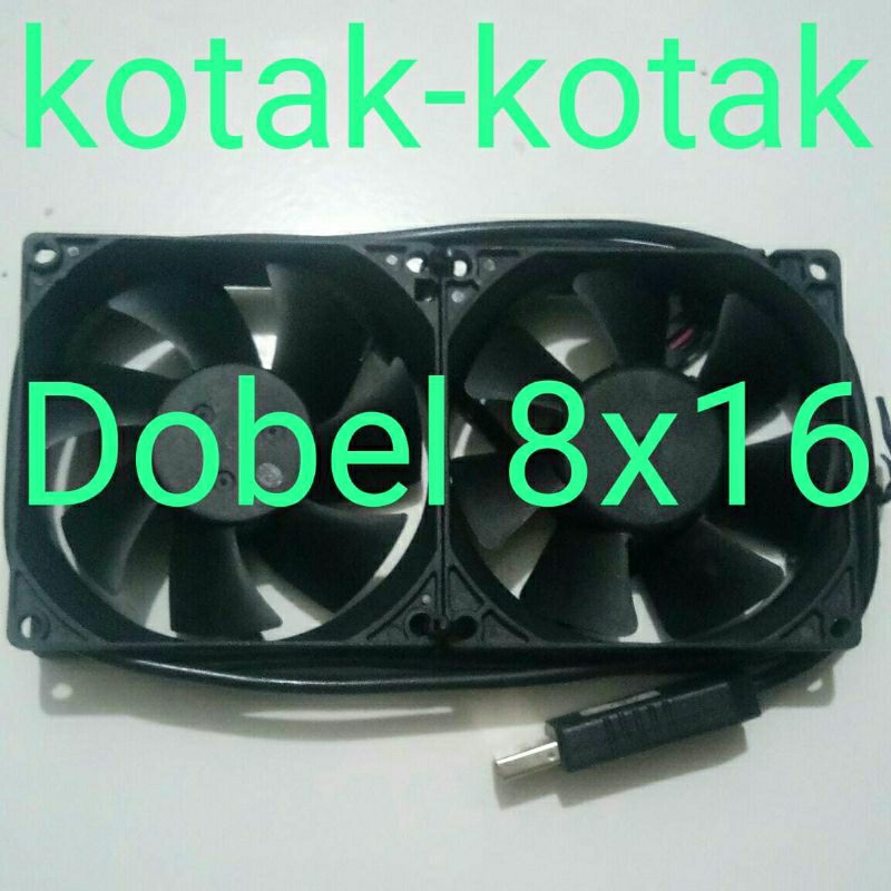 kipas STB doble fan 8×16 port USB cocok untuk kipas stb / aquascape / tooter wifi dll.