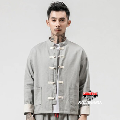 Pakaian Qipau Halus Motif Naga Nyaman Dipakai Kmjaaa Terbaru Imleq China Atasan Imlek Remaja Cowo 20