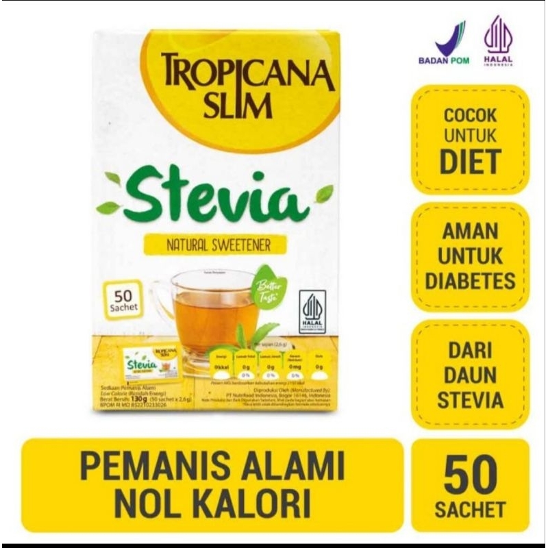 

tropicana slim stevia 50 sachets