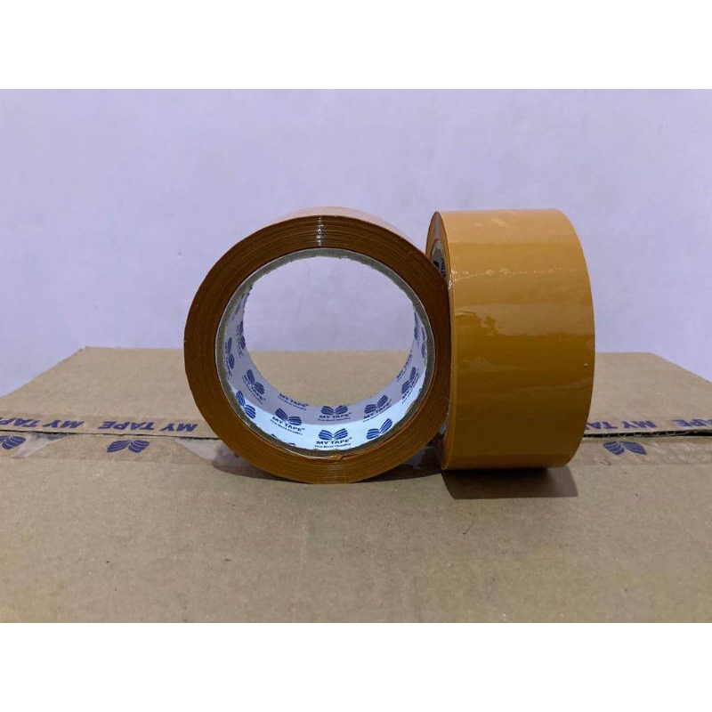 

TA88 Lakban / Isolasi Bening Coklat My Tape 48 Mm x 90 Yard Setara Daimaru